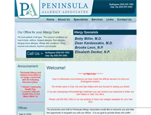 Tablet Screenshot of peninsulaallergyassociates.org